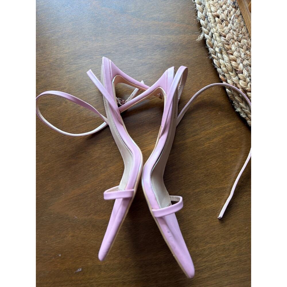 Fashion nova pink Squirtle ankle strap heels 10 EUC 307 - Picture 6 of 7